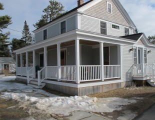 New Home Construction wrap around porch